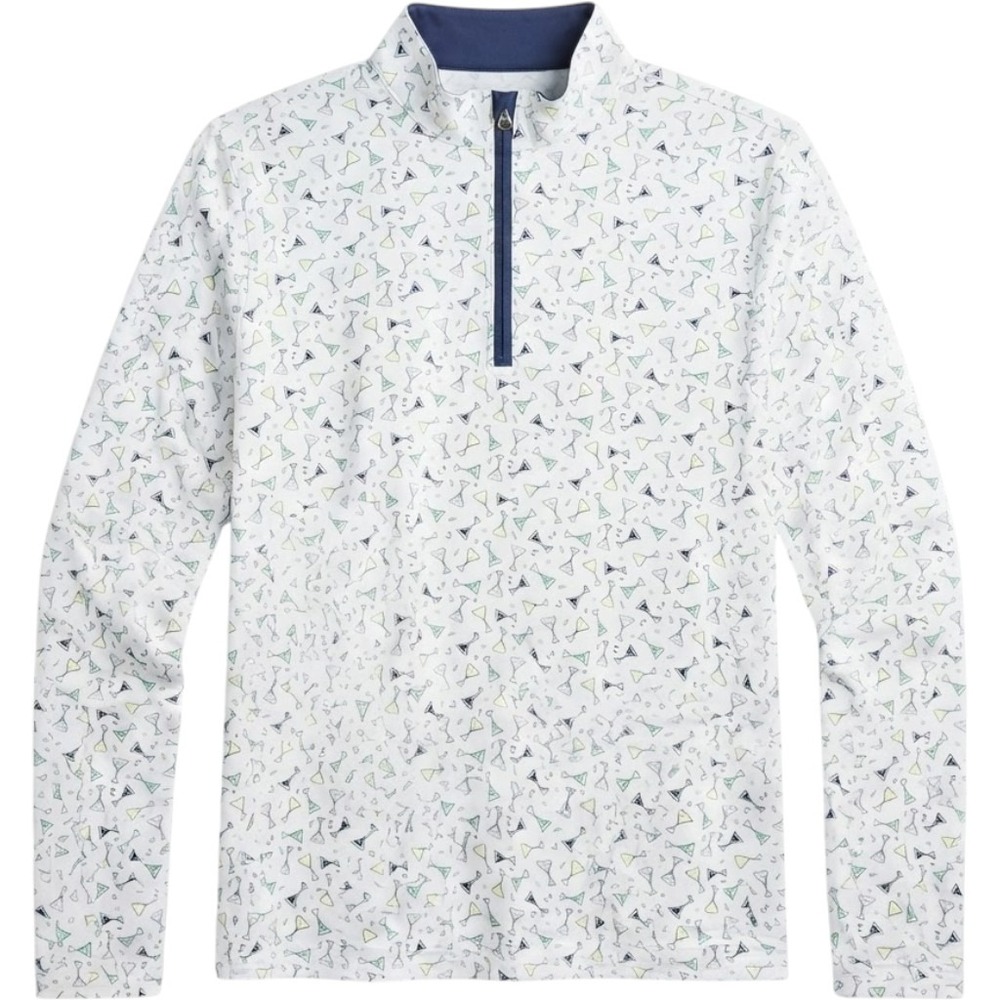 SanSoleil UV 50+ Cooling Quarter Zip Women L Martini Glass Cocktail Print Golf